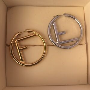 Fendi “F” is for Fendi Earrings. 
Worn 1x for a photo shoot. 💯 authentic.